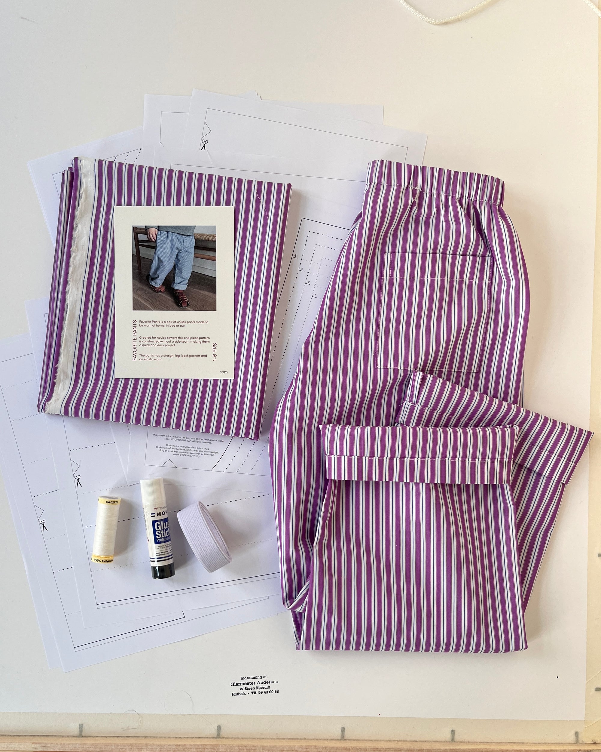 Sewing Kit: Favorite Pants Mini Cotton Poplin Dahlia Purple
