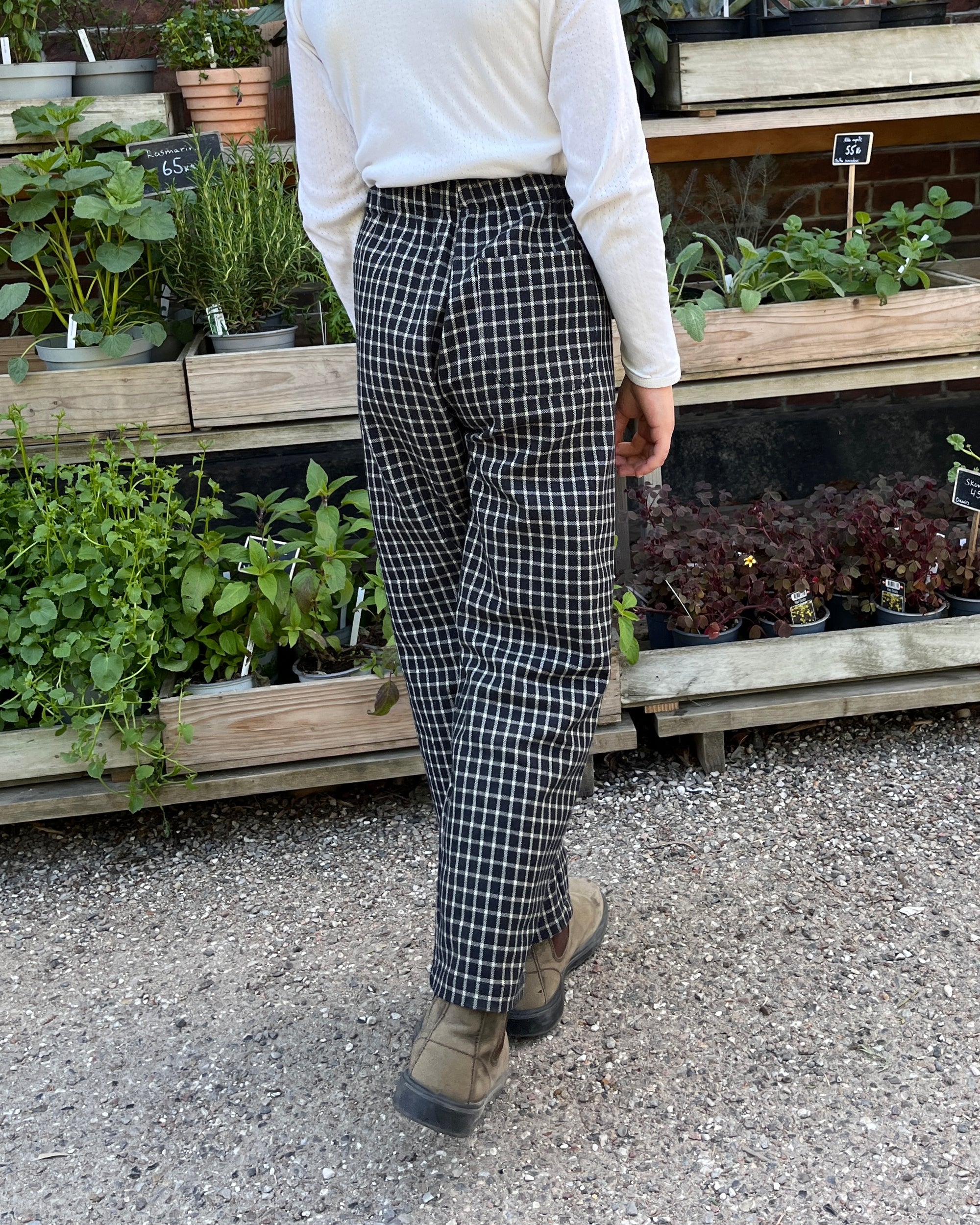 Deadstock Wool Cotton Blend - Mono Check - Cut 1,4 m.