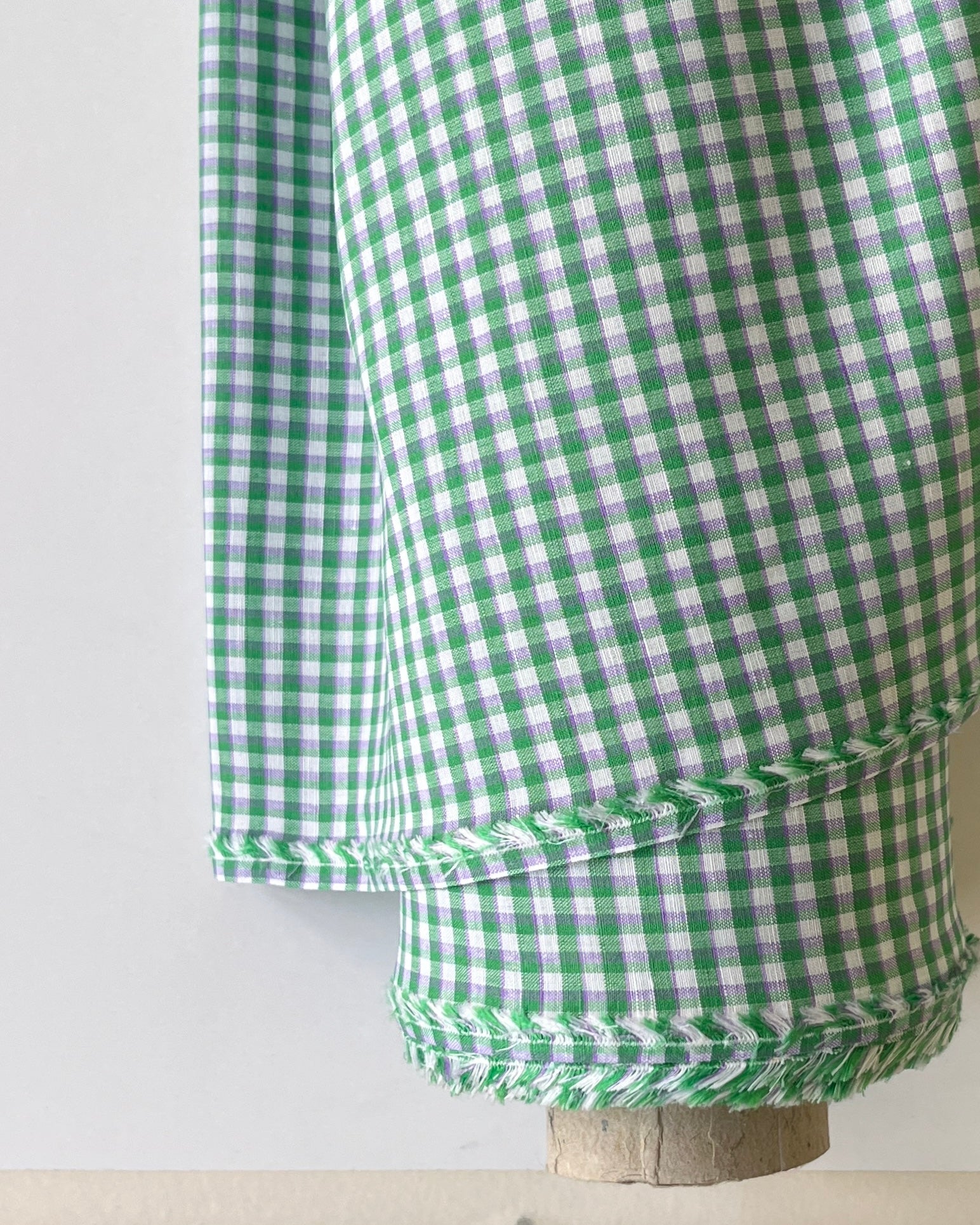 Linen Cotton Gingham - Bright Green 0,5m