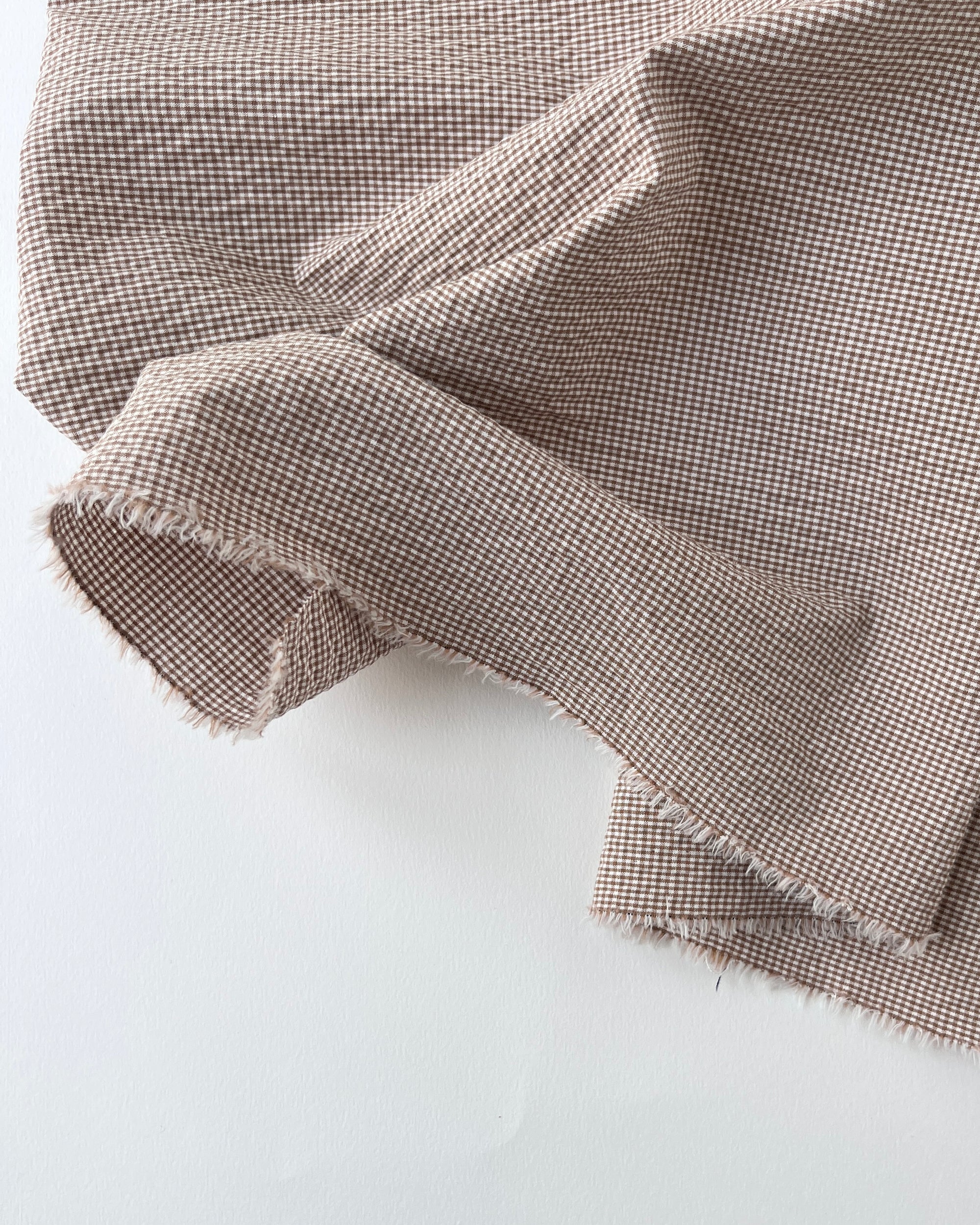 Cotton Seersucker - Okker Mini Check 0,5m