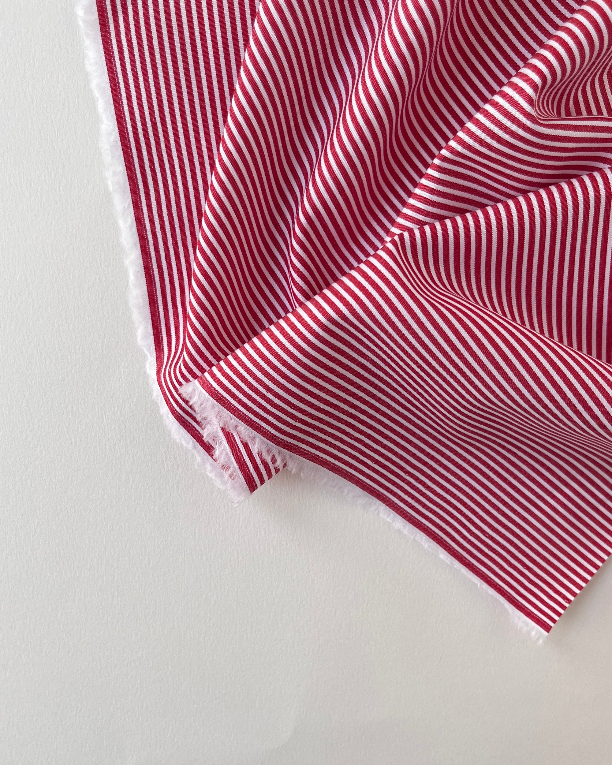 Cotton Poplin - Rose Red Stripes 0,5m