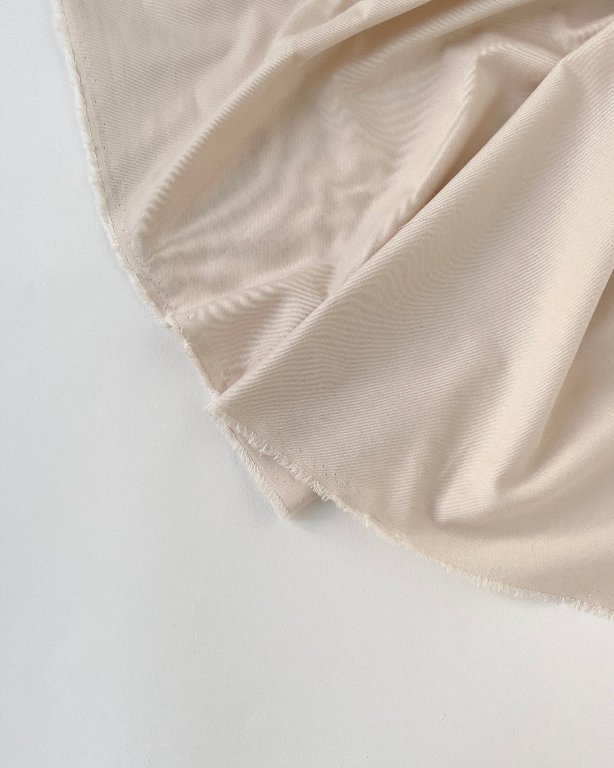 Organic Cotton Chambray - Off-white - Remnant 1,00 m.