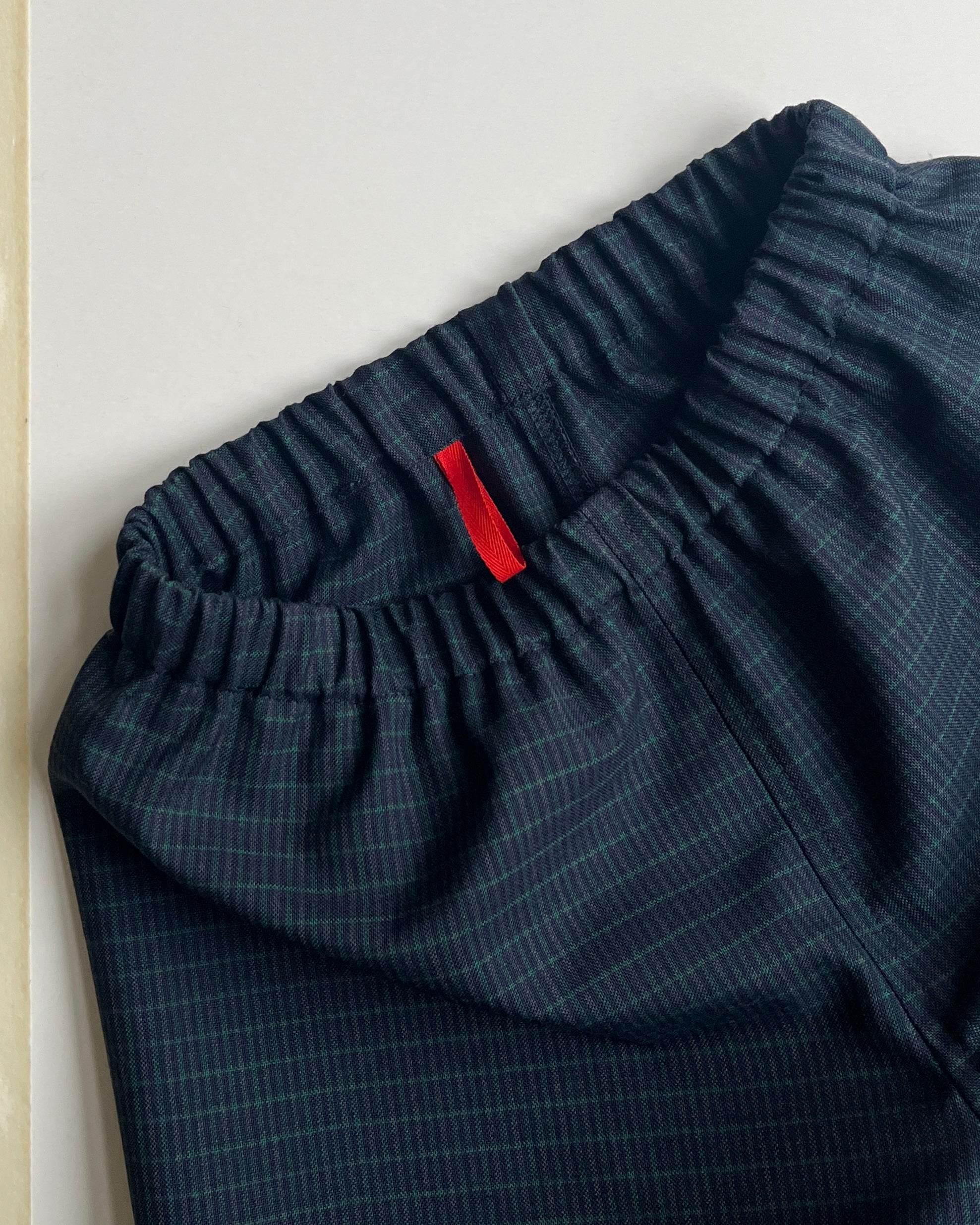 Favorite Pants—Wool Navy Blue Grid