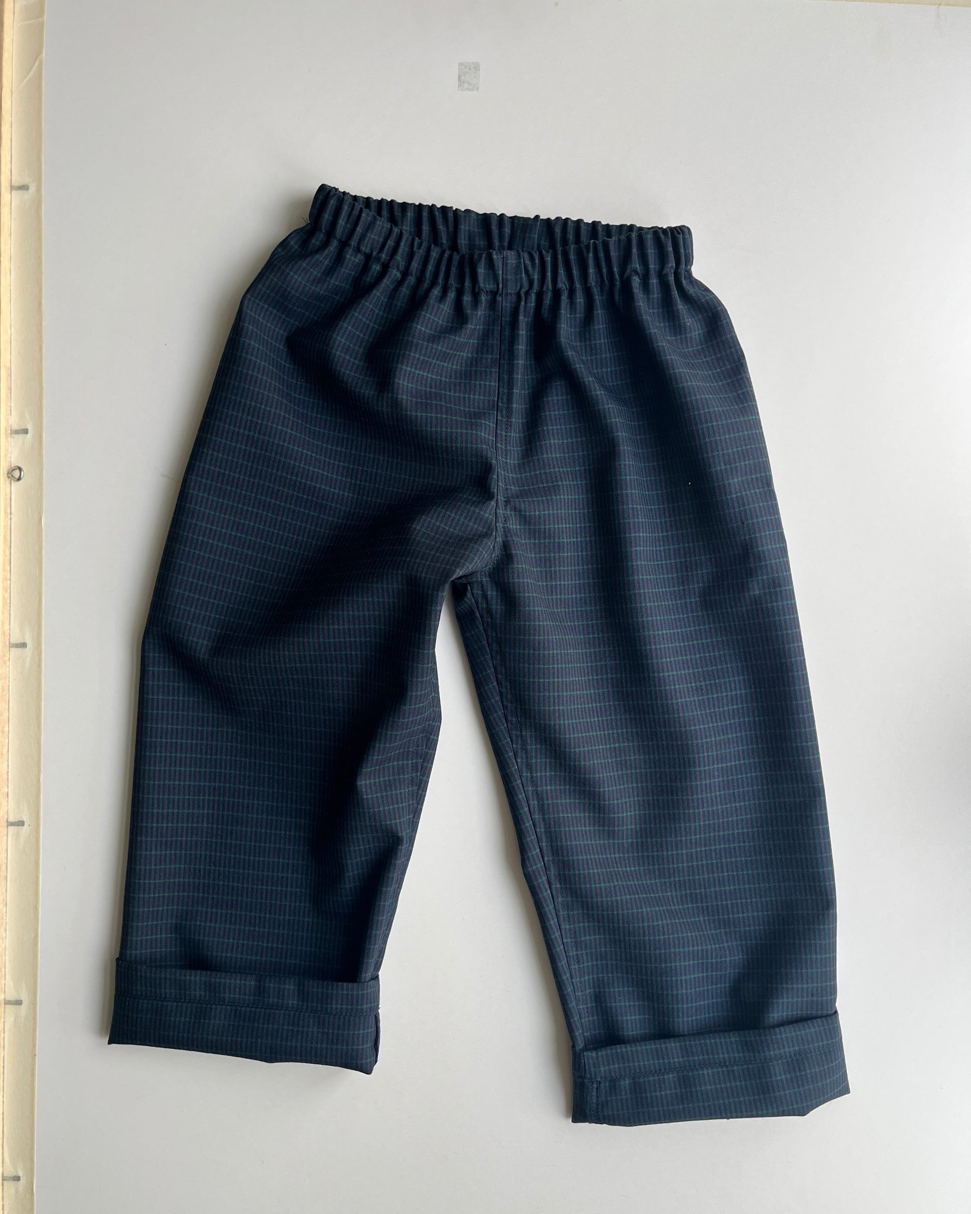 Favorite Pants—Wool Navy Blue Grid