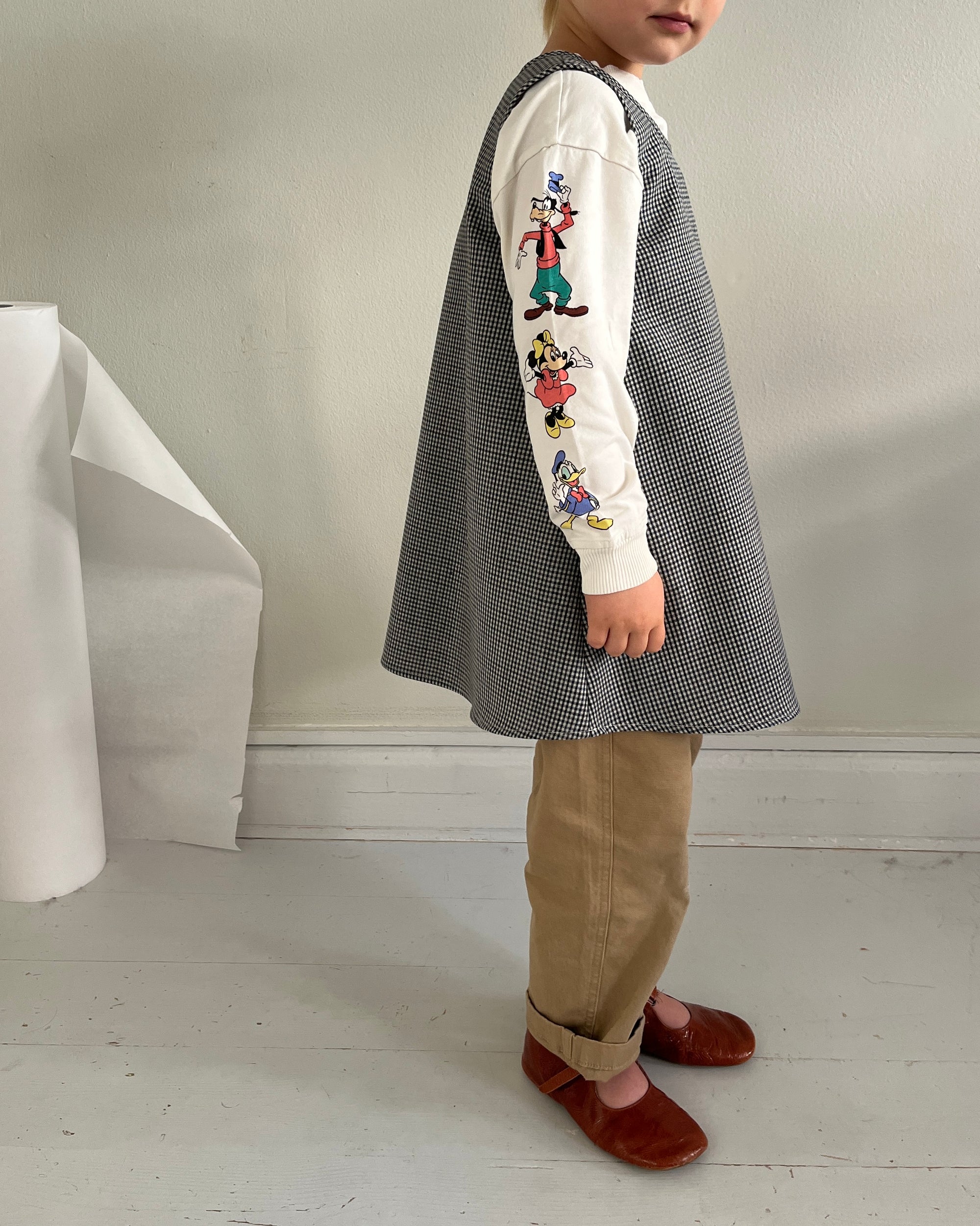 Arc Dress—Wool Blend Check