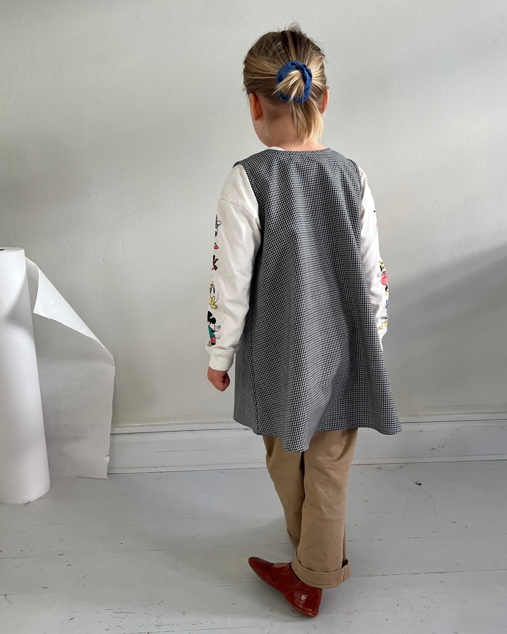 Arc Dress—Wool Blend Check