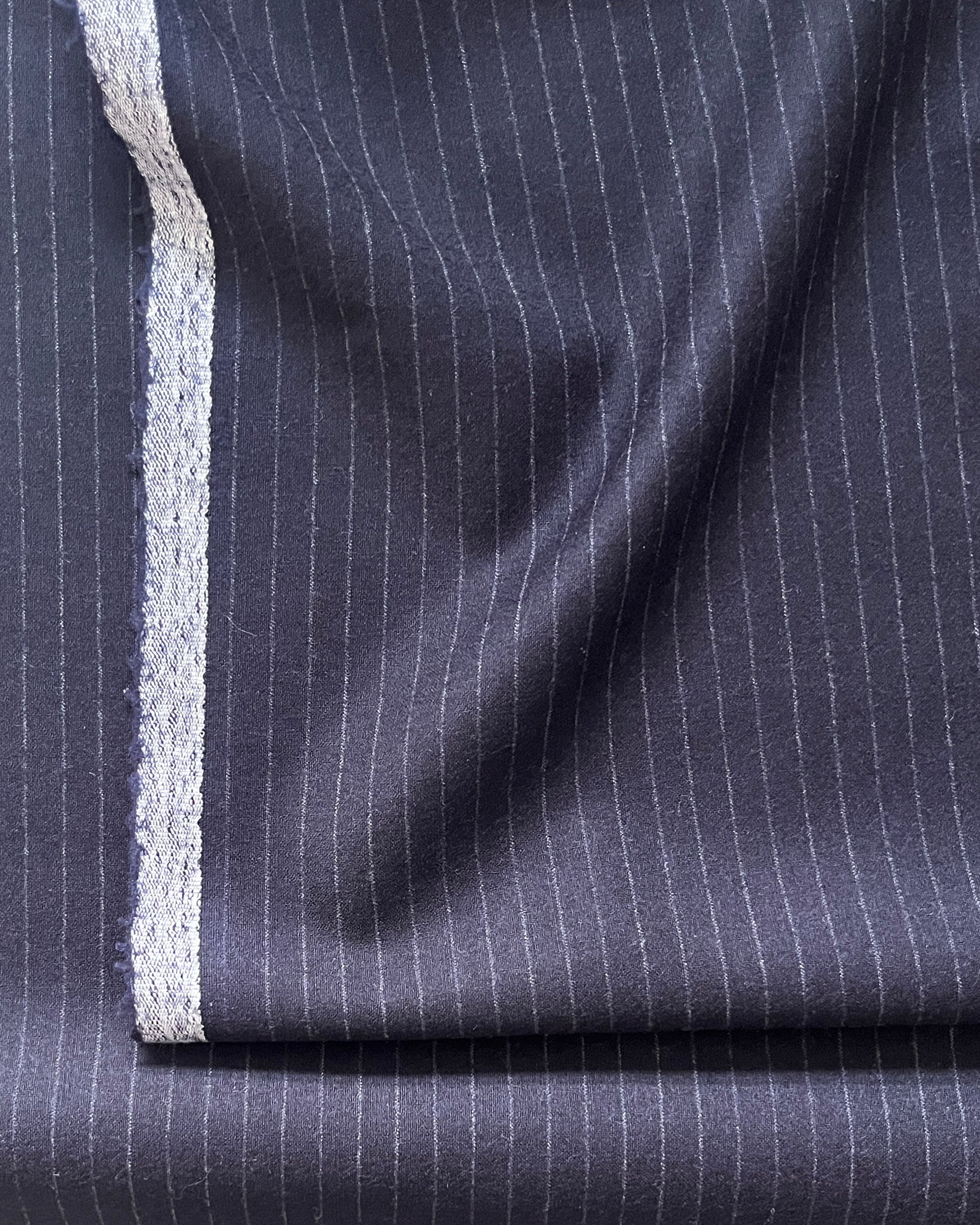 Sewing Project No. 01: Favorite Pants Wool Pinstripe Navy