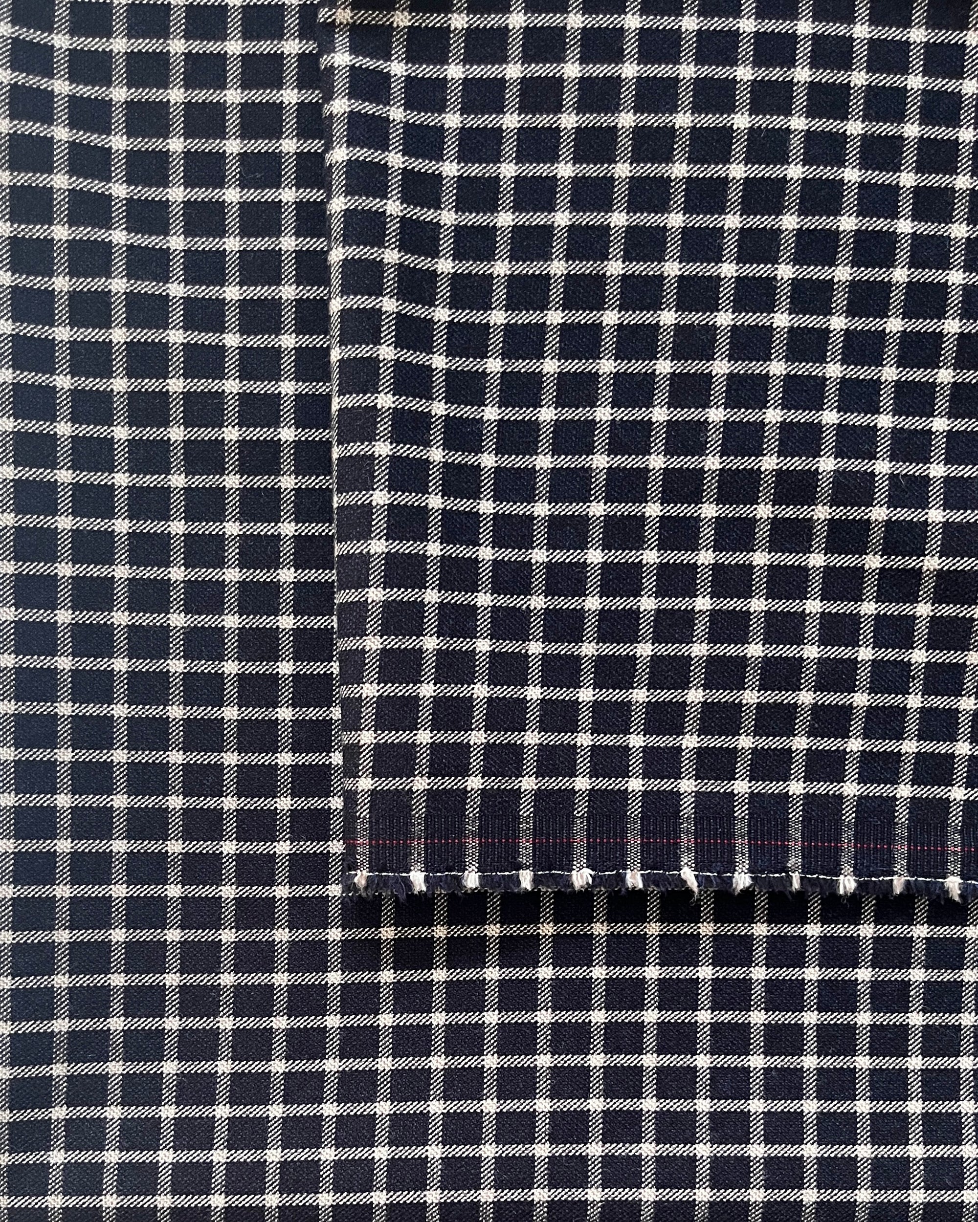 Wool Cotton Blend - Mono Check 0,5m