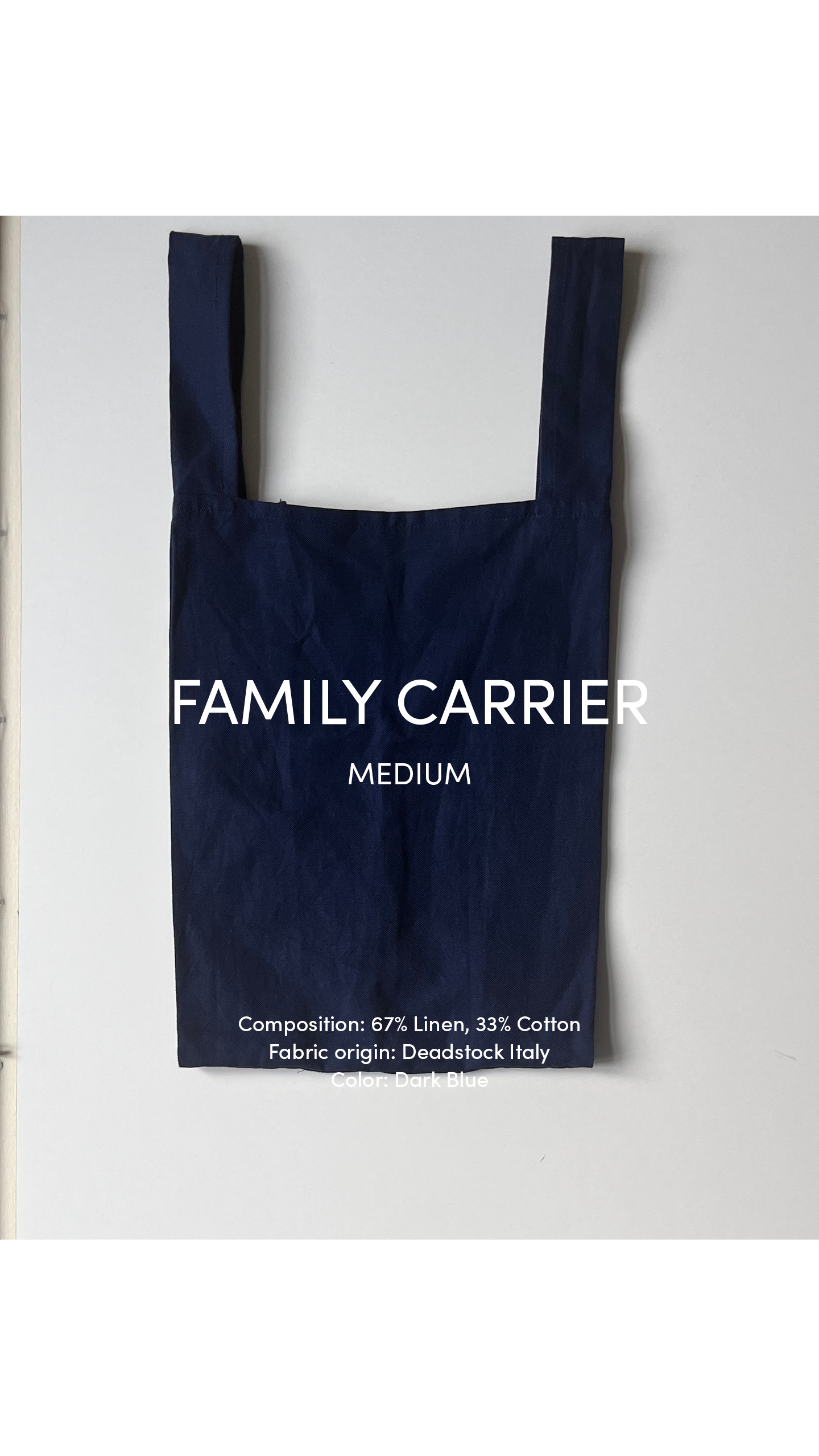 Family Carrier—Linen Cotton Dark Blue