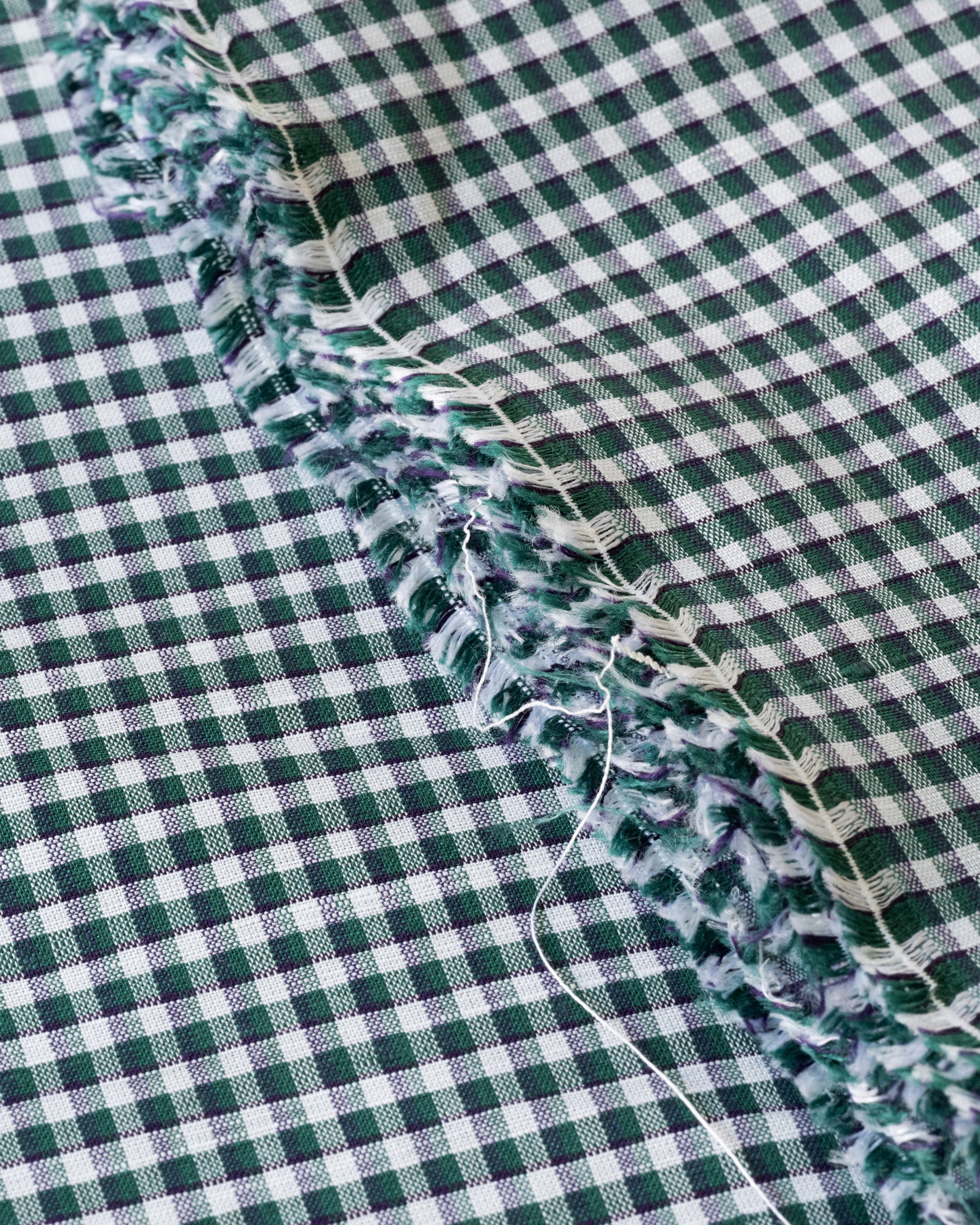 Linen Cotton Gingham - Dark Green 0,5m